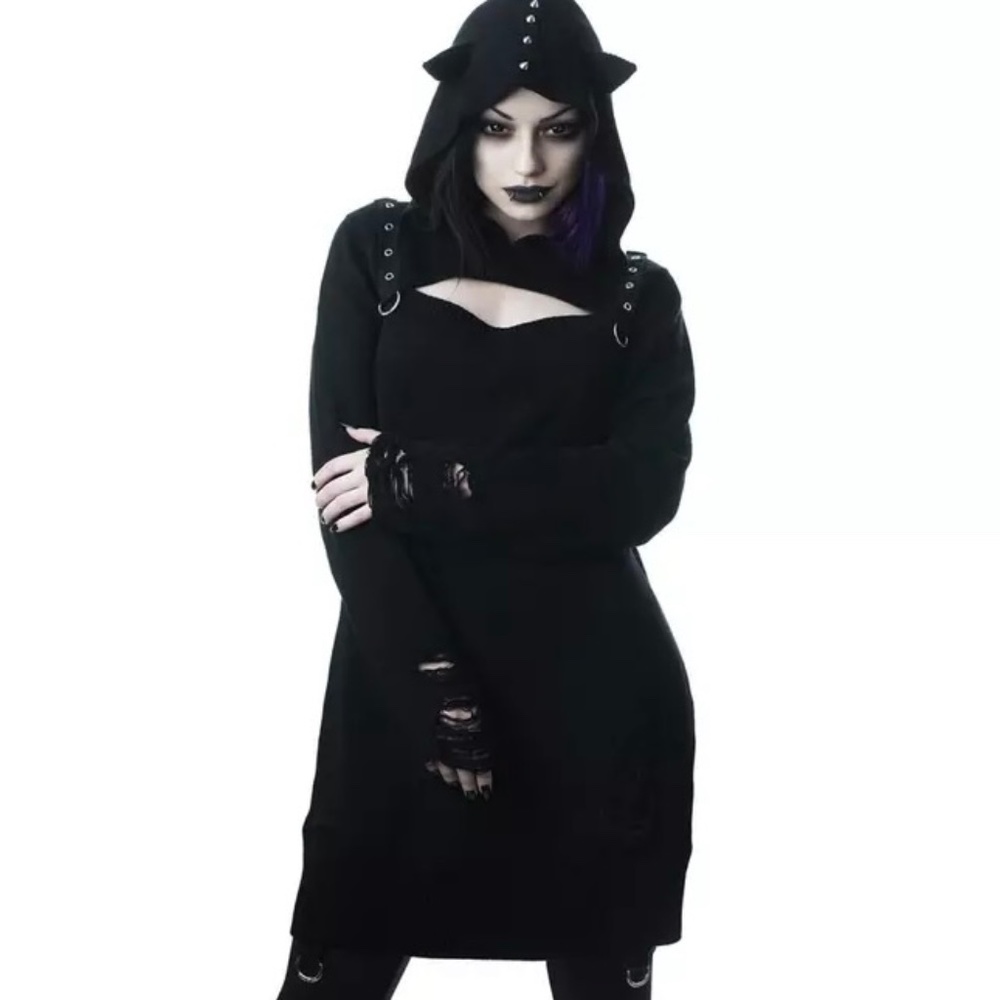 killstar bad kitty bondage knit dress